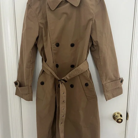 NWOT Express Tan Trench Coat Size Medium - Picture 5 of 8